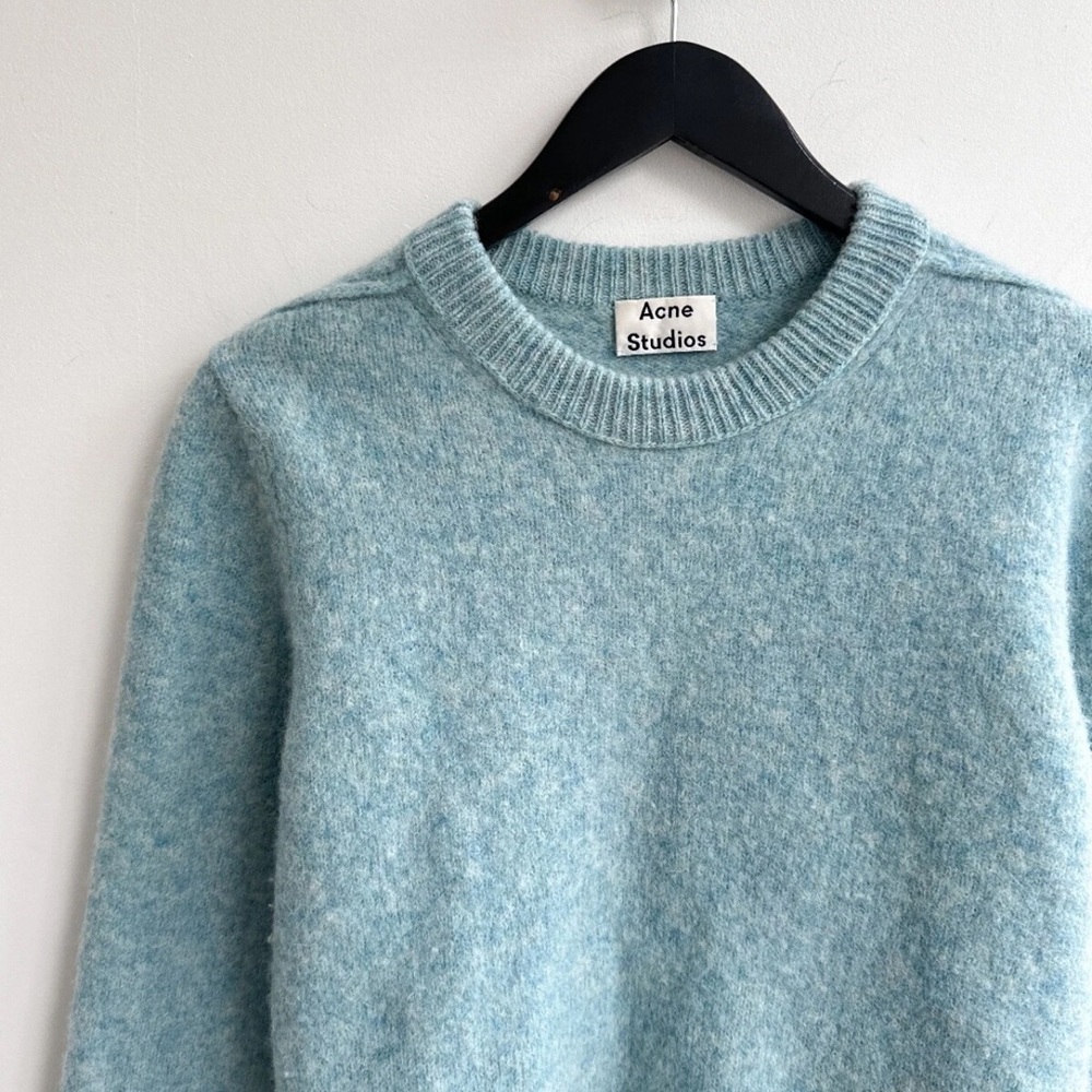 Acne Blue Crewneck Sweater Soft and Versatile